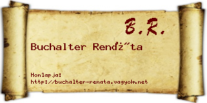 Buchalter Renáta névjegykártya